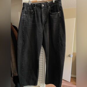 Rag & Bone Charlie Barrel Jean in Black Stone